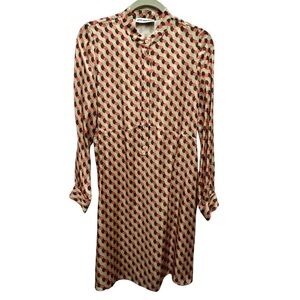 Attic and Barn Geometric Print Long Sleeve Dress | Retro Mod Style